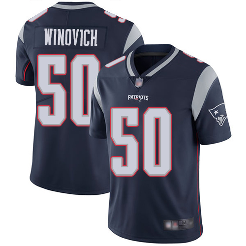 New England Patriots Football #50 Vapor Limited Navy Blue Men Chase Winovich Home NFL Jersey->women nfl jersey->Women Jersey